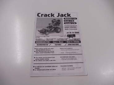 Nikko Crack Jack Bedienungsanleitung 1/16